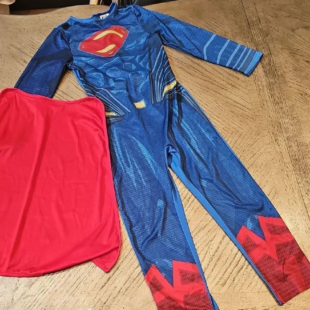 Superman Kids Costume with Cape Size 7/8